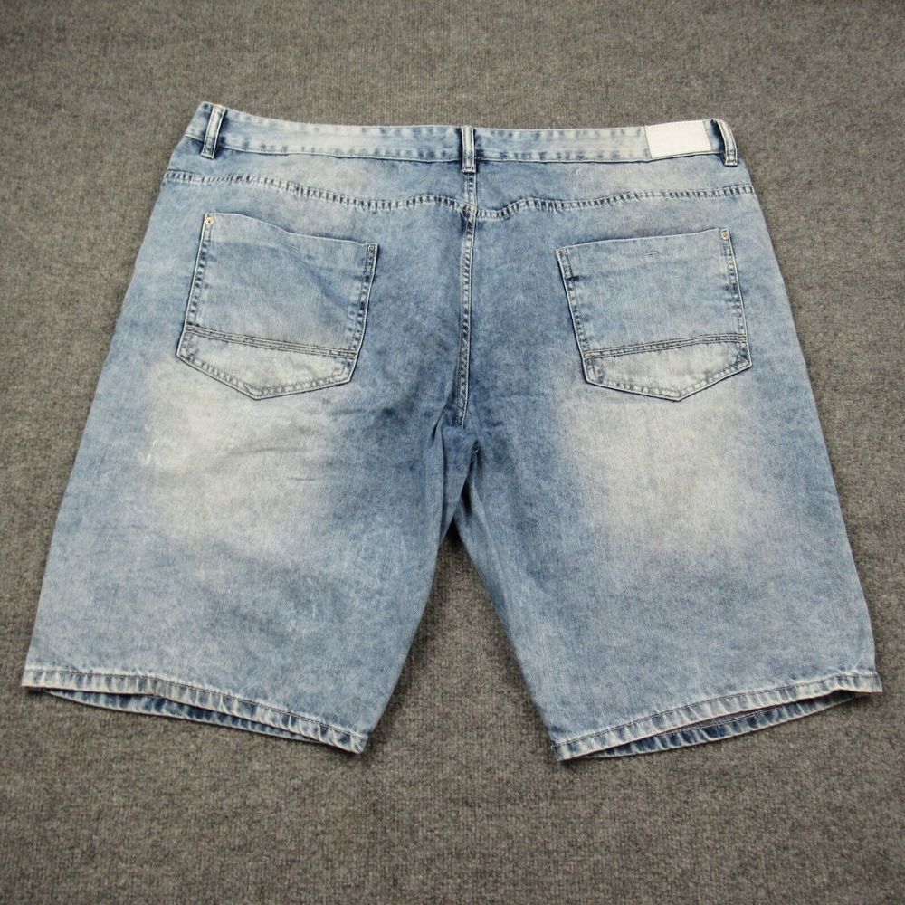 Southpole Shorts Men 48x12 Distressed Jean Blue Baggy Hip Hop Skate Jorts Faded - Picture 2 of 12